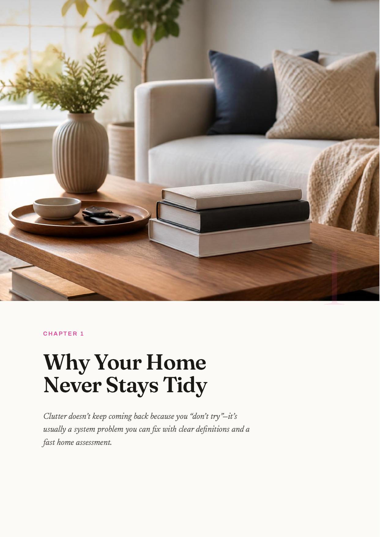 Chapter 1 opening: why your home never stays tidy