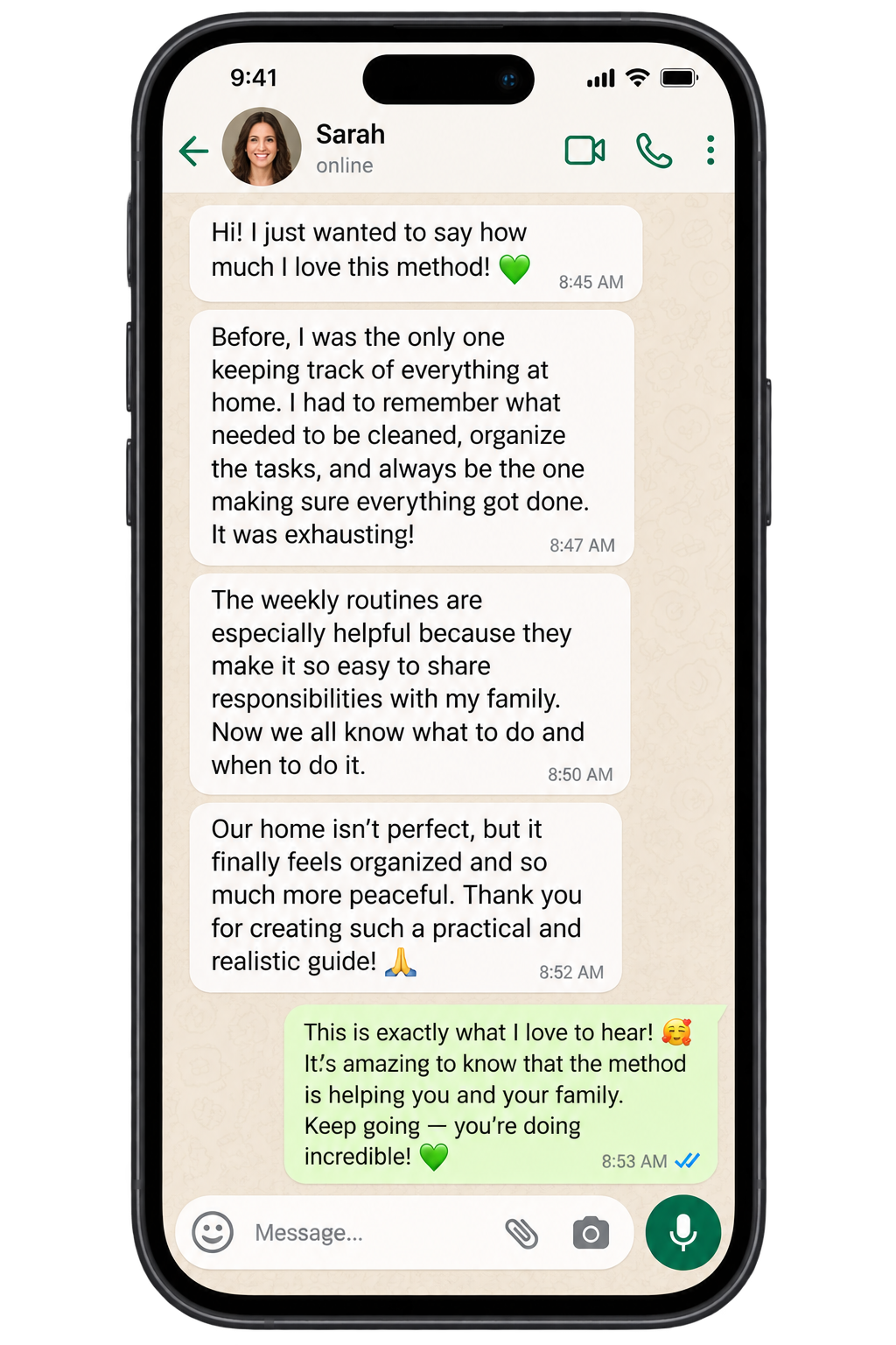 Illustrative chat conversation: Shared Responsibilities